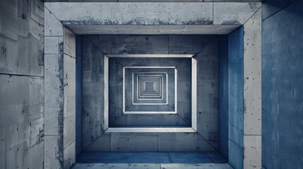 Wall Mural - Concrete Tunnel with a Perspective Illusion