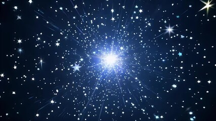 Wall Mural - stunning 4k video features mesmerizing motion shiny stars twinkling black background creating enchan