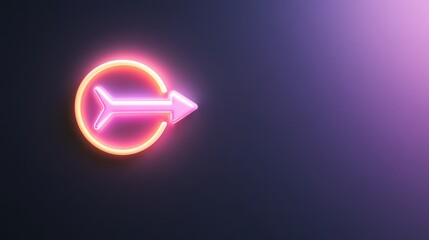 Poster - a simple arrow icon, embedded within a circle, representing a click action, on a dark background.