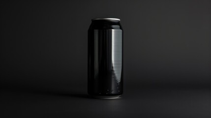 Canvas Print - Black Aluminum Can Mockup