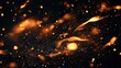 © Art Fusion - Fire embers glowing against a black background, creating a dynamic scene of floating sparks and light.
