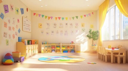 Canvas Print - Kindergarten Classroom.