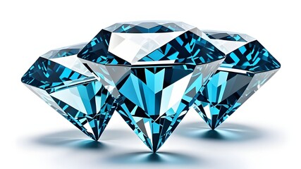 Wall Mural - blue diamond gem