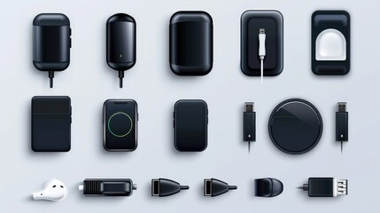 Poster - a collection of electronics and cables on a surface