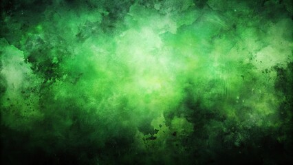 Wall Mural - grunge watercolor background with black and green textured design in medium shot