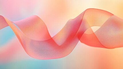 Abstract Colorful Flowing Ribbon