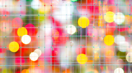 Aufkleber - Colorful abstract background with bright bokeh lights creating a festive atmosphere during a celebration event