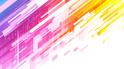Aufkleber - Bright abstract pattern with dynamic lines in vibrant colors, creating a modern digital art background