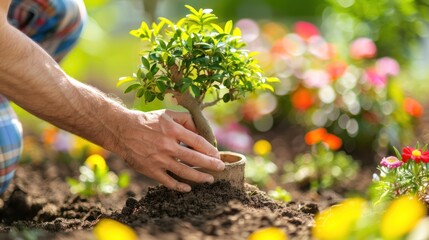 Wall Mural - Planting a New Life