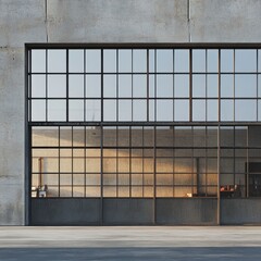 Sticker - Industrial Building with Large Window