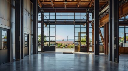 Sticker - Industrial Interior with View