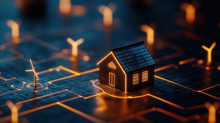 Poster - Animated Smart City Blueprint Concept