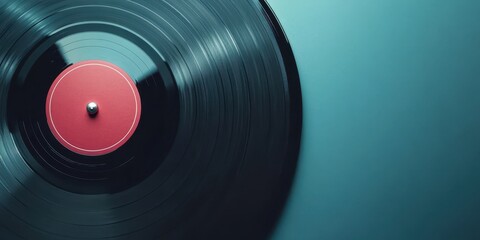 A close-up view of a spinning vinyl record showcasing vibrant colors and texture, perfect for music enthusiasts and art lovers.