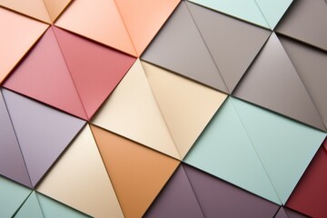 Poster - Minimalist design featuring simple geometric lines in soft mint and light lavender tones