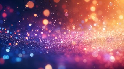 Wall Mural - abstract multicolor bokeh background, bright lights, festive atmosphere with copy space