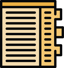Poster - Notebook with bookmarks is showing taking notes concept for banner, web design, templates