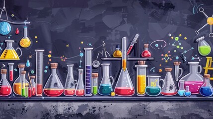 Wall Mural - an organic chemistry set