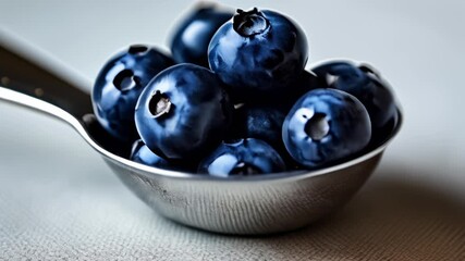 Canvas Print -  Delicious blueberries in a bowl ready to be enjoyed