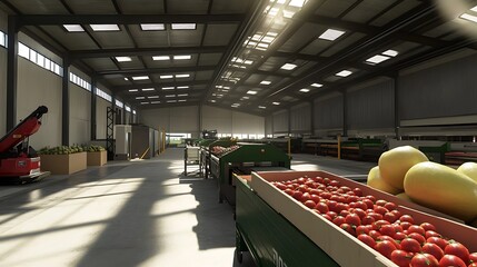 Poster - A large-scale agricultural industry revolutionizing farming with modern innovations
