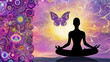 © CEVmemories - yoga in the lotus position yin femininity spiritual meditation butterfly
