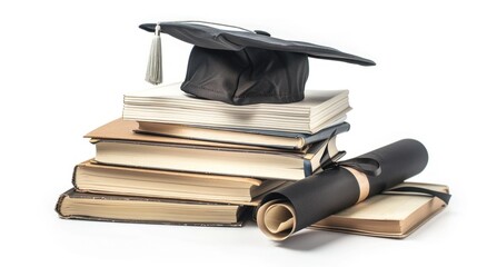 Poster - Graduation Cap and Diploma on Books