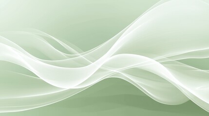 Abstract green and white liquid wavy shapes futuristic banner. Glowing retro waves background