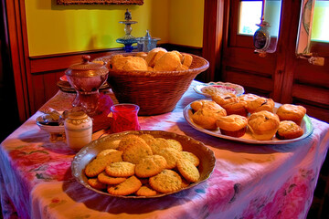 Wall Mural - Delicious food on the table