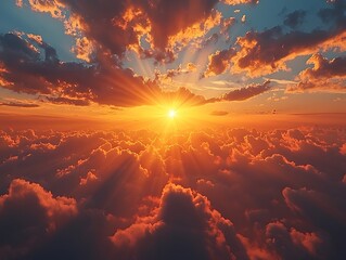 wind turbines with the sun setting behind them and clouds in the sky