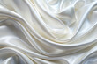 © Arethaawykoff - Luxurious silky smooth surface with gentle diagonal folds, creating elegant and soft texture. pristine white fabric exudes sophistication and grace
