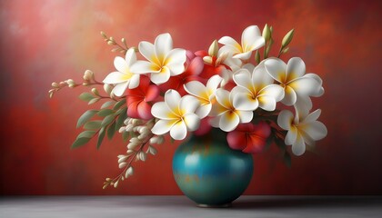 Wall Mural - Lush Bouquet of Vivid Blooms Showcasing Striking Colors and Exquisite Textures