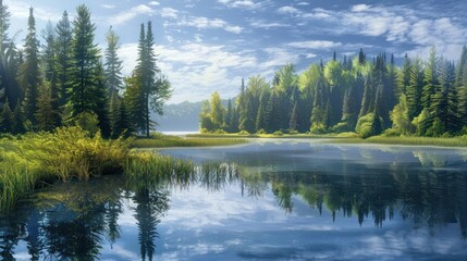 Poster - Serene Forest Lake