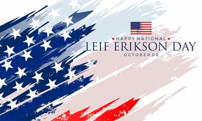 Happy Leif Erikson Day, social media post, posters, greeting cards. vektor background .