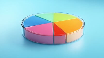 Poster - a clear, colorful pie chart illustrating the distribution of a company's operating costs, with each 