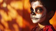 © Nathalie Tabak - portrait of a 10 year old boy with the make up for the Day of the Dead