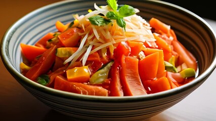 Canvas Print -  Fresh salad with vibrant colors and a sprinkle of cheese