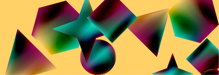 Poster - Fluid color geometric shapes abstract background. Vector Illustration For Wallpaper, Banner, Background, Card, Book Illustration, landing page
