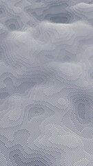 Fototapete - Waves in cyberspace of cubic shapes. Animation. Abstract background with animation of waving surface from cubes. Seamless loop