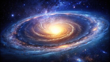 Wall Mural - infinite radiance of galaxy from a worm's eye view