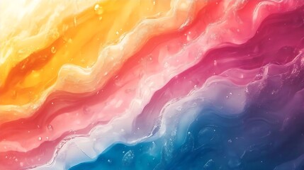 Sticker - Abstract Colorful Liquid Swirls Background