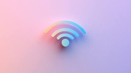 Poster - A wireless signal icon displayed on a screen with a soft gradient background, leaving room around for text placement.