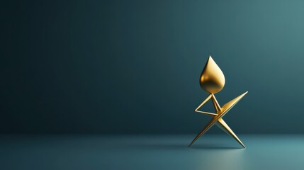 Poster - Abstract concierge icon, 3D minimalism, metallic finish, clean geometry, floating in empty space, soft shadow effect --ar 16:9 --personalize h8br4gk 