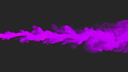 Poster - Purple smoke animation flowing dynamically over a black background.