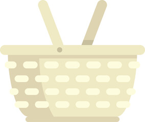 Poster - classic picnic basket ready to be filled with food and taken on a relaxing outdoor excursion