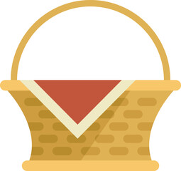 Poster - This wicker picnic basket is waiting to be filled with delicious food for a romantic lunch outdoors
