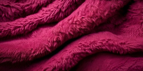Poster - A close up of a pink fuzzy fabric with a lot of texture