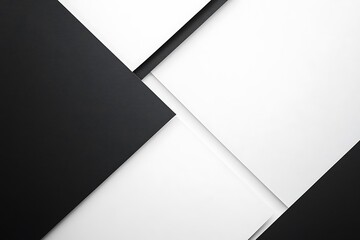 Poster - Abstract Black and White Geometric Design