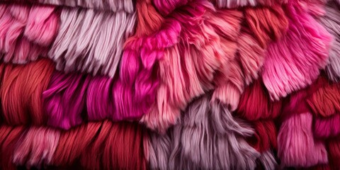 Poster - A pile of yarn with many different colors and textures