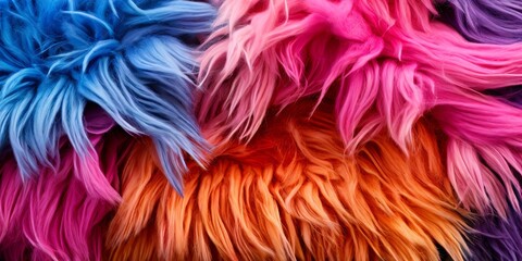 Aufkleber - A colorful fur with a rainbow of colors