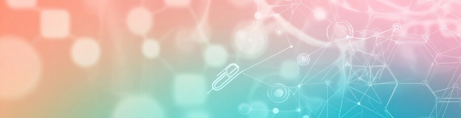Abstract digital background with soft colors and geometric shapes representing technology and science.