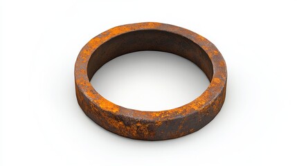 Rusty Metal Ring - Industrial Design Element